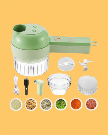 Azorait - 4 in 1 Portable Electric Vegetable Cutter Set